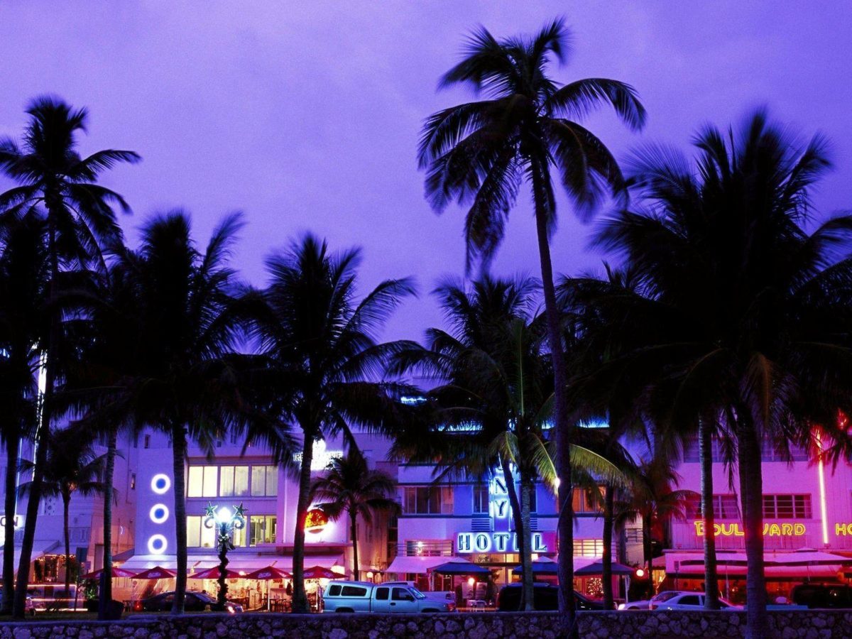 Miami Beach-Art Deco District at night wallpaper – 1600×1200 …