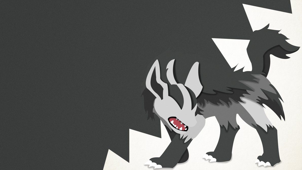 Minimalistic Mightyena (Material Design) by EugenianToons on DeviantArt