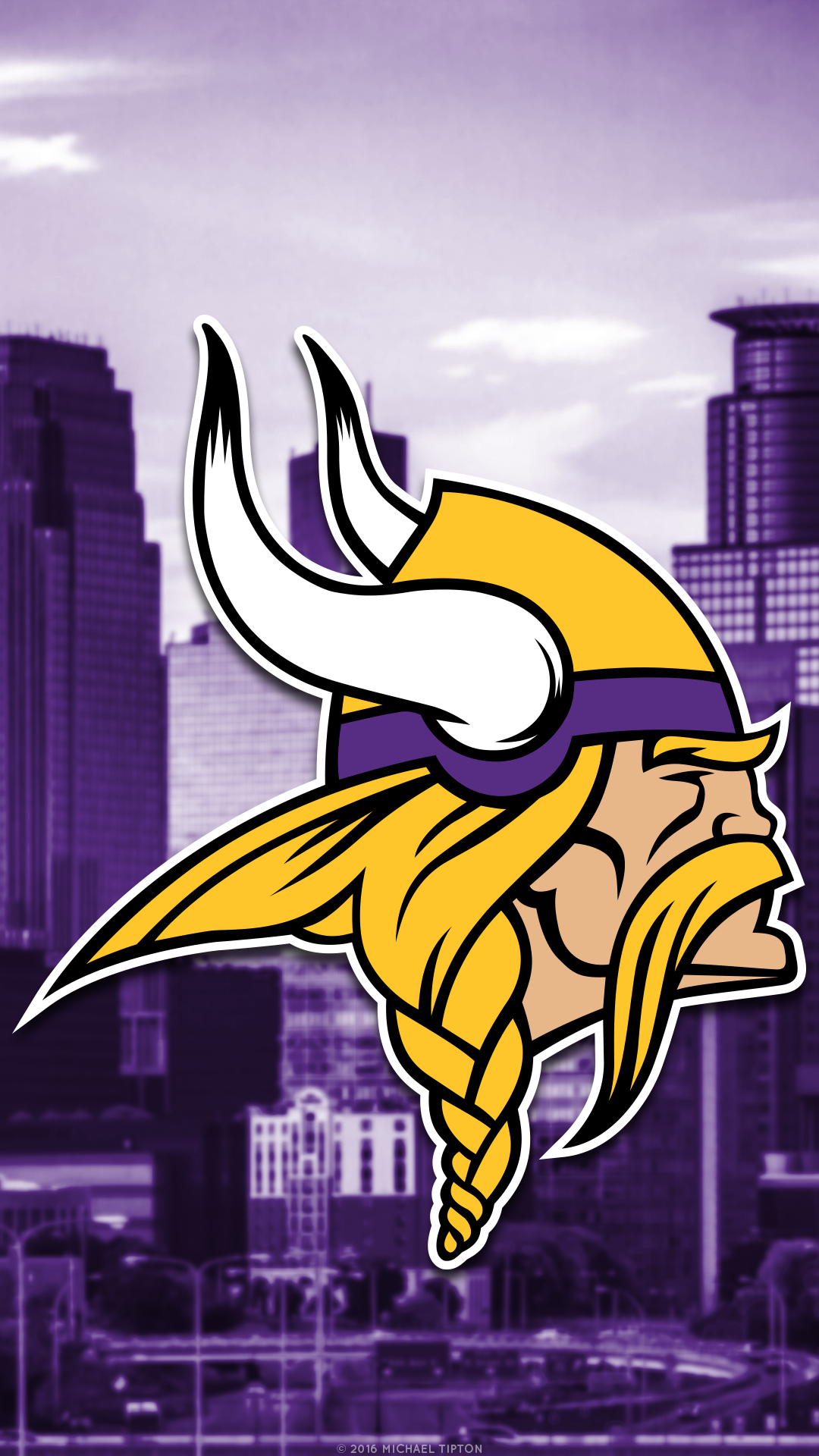 Minnesota Vikings 2018 Mobile City Logo Wallpaper