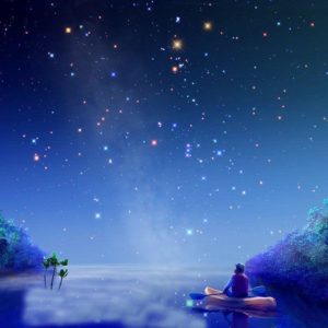 download Wallpapers For > Blue Night Sky Stars Wallpaper