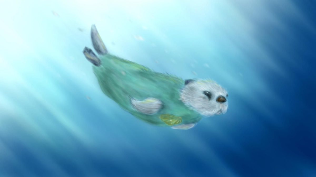 SimplyWallpapers.com: Oshawott Pokemon otters water desktop bakcgrounds