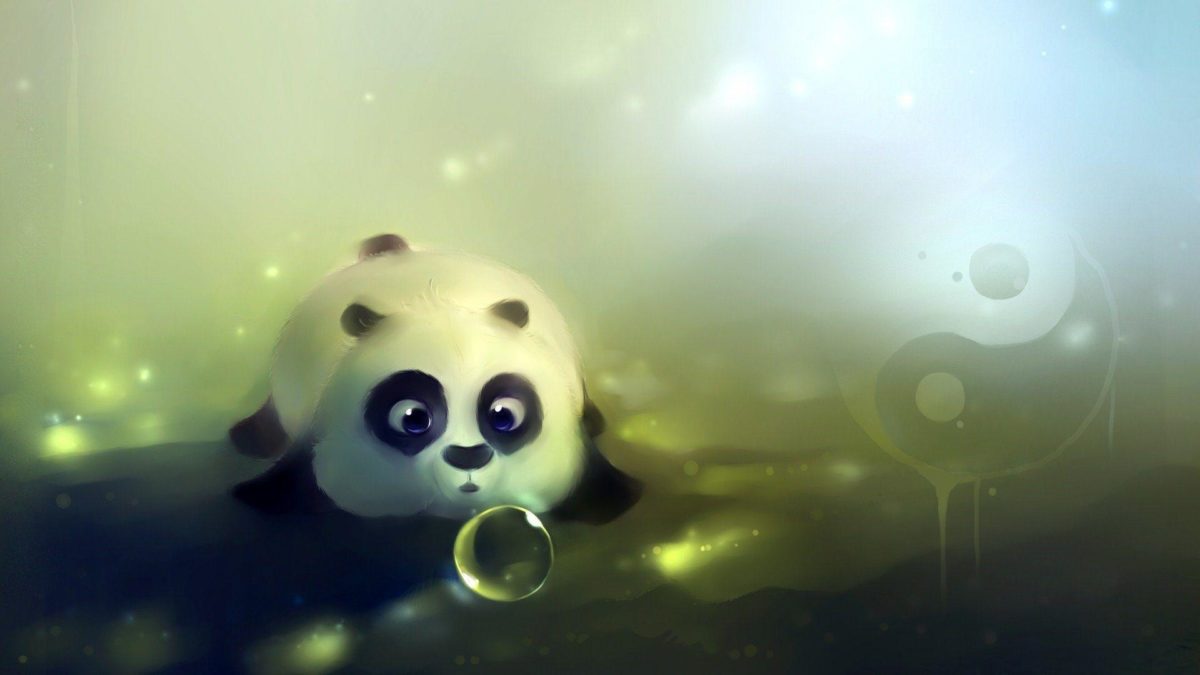 Cute Panda Bear Artwork HD Wallpaper – ZoomWalls