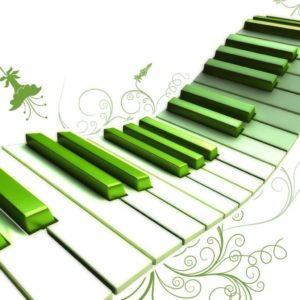 download green piano wallpaper