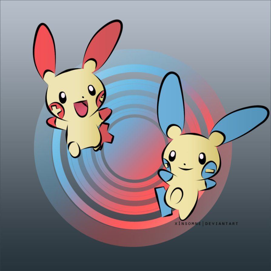 Plusle and Minun | Pokemon ~ by xInsomne on DeviantArt