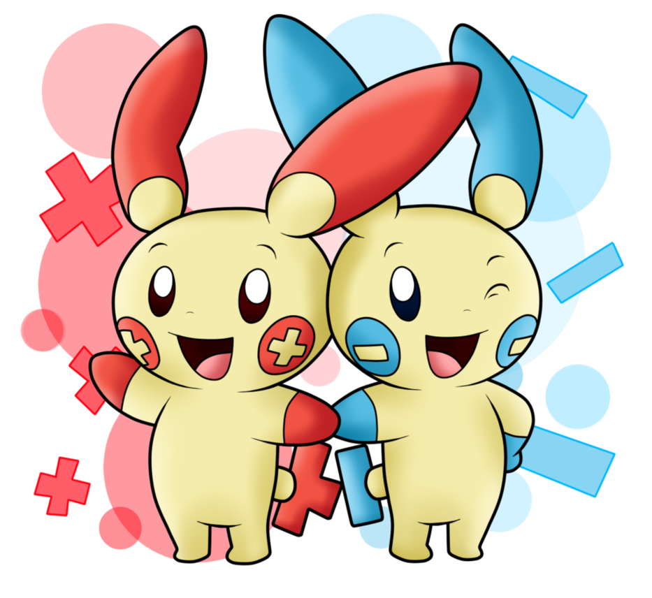 AT with Hiyukee: Plusle and Minun by SuperLakitu on DeviantArt