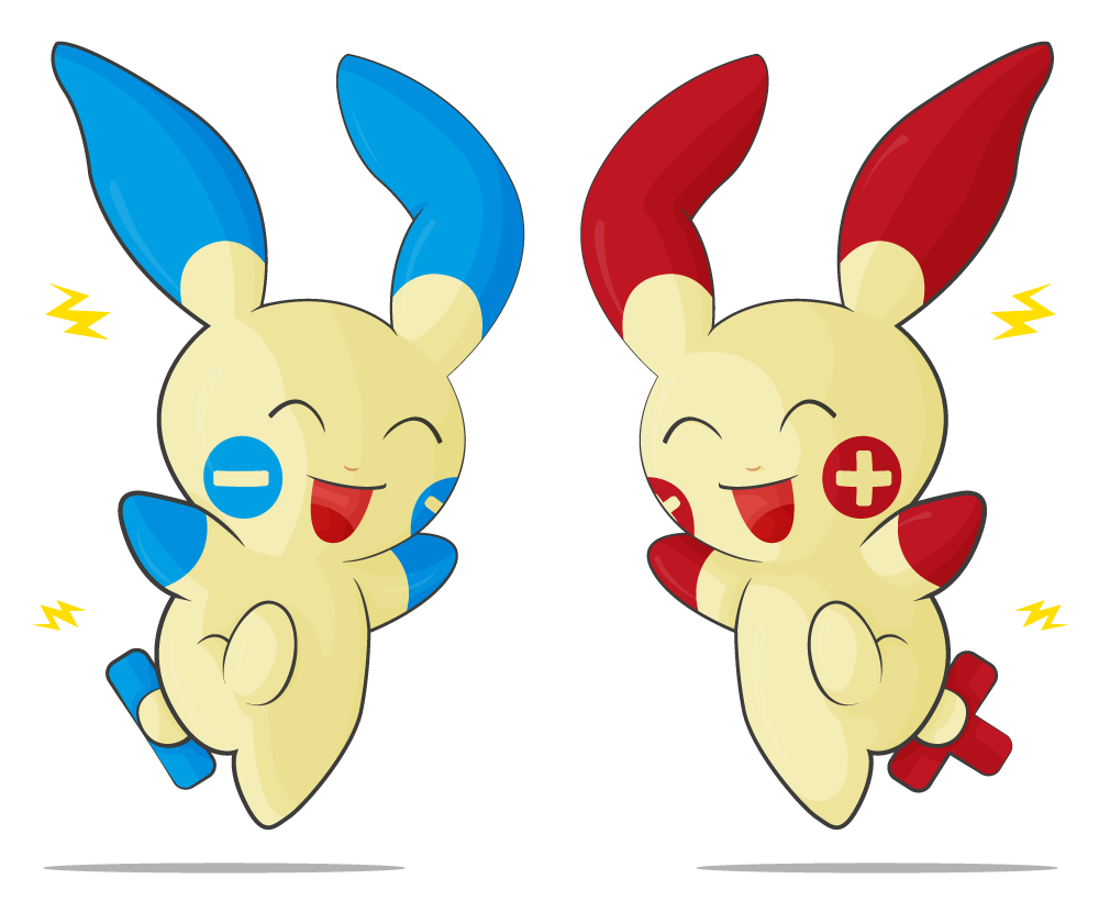 Plusle Minun Posipi Negapi By Sun D4y On Deviantart