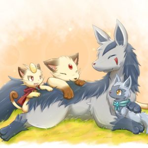 download meowth, mightyena, persian, and poochyena (pokemon) drawn by ivan …