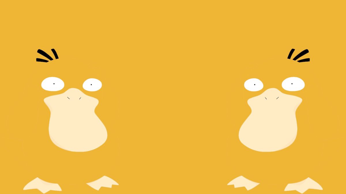 My first selfmade wallpaper (of my favourite Pokémon). Psyduck …