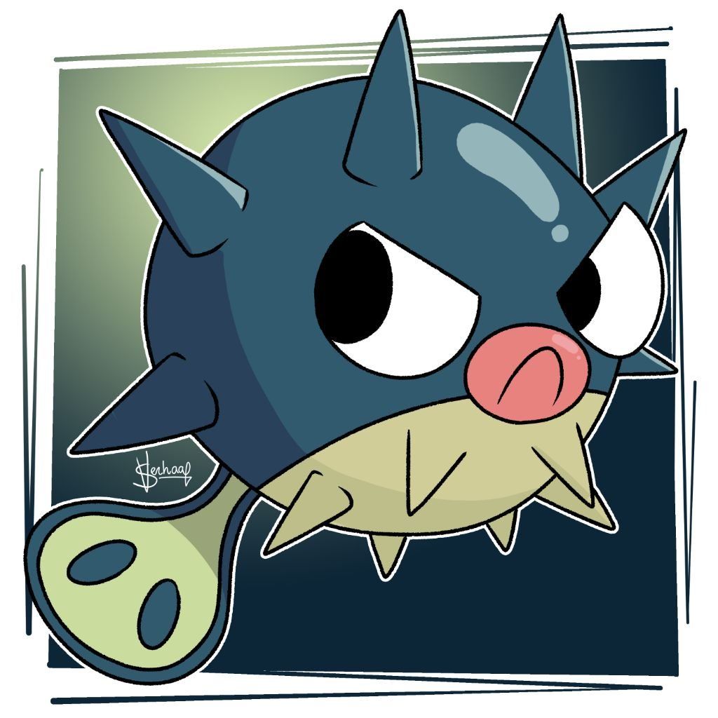 Digital] Qwilfish (My Art) | Pokémon Amino