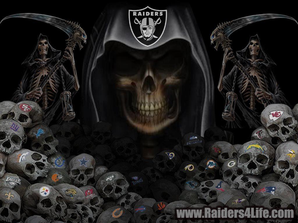Images For > Oakland Raiders Skull Wallpaper