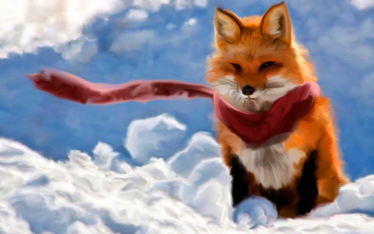 Red fox paint Wallpapers | Pictures