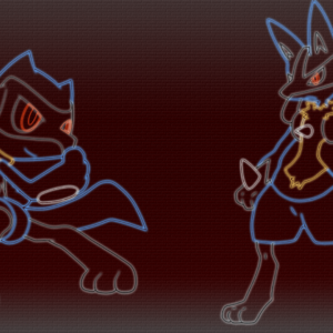 download riolu and lucario comic | Riolu and lucario neon wallpaper by gturbo …