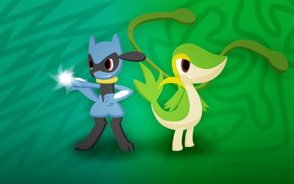 Animated Riolu and Snivy wallpaper by Furcik on DeviantArt