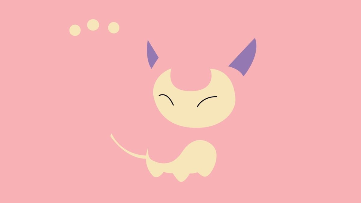Pokemon minimalistic pink skitty normal wallpaper | (112411)