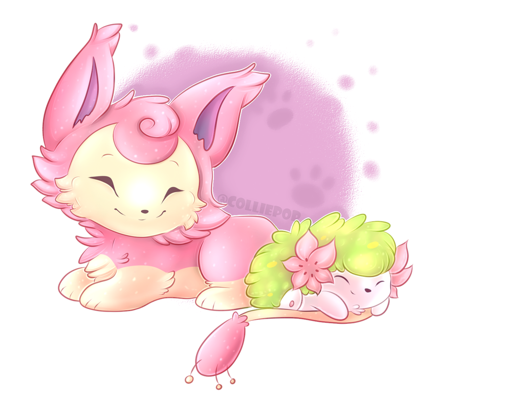 Skitty and Shaymin by MissCorinne on DeviantArt