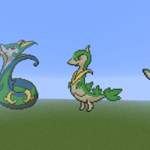 download Minecraft Pixel Art! images Snivy evolution family. HD wallpaper and …