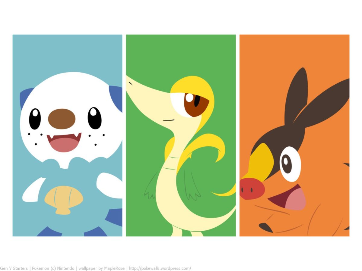 Pokemon gen 5 starters wallpaper. #snivy #tepig #oshawott | Pokémon …