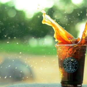 download Starbucks Coffee Splash Spray Hd Wallpaper | Wallpaper List