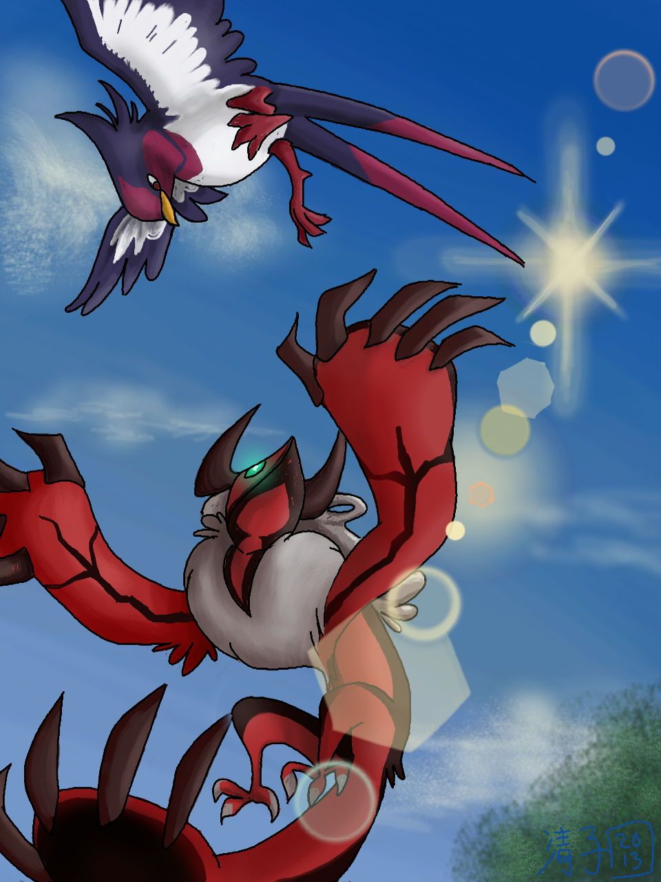 Yveltal and Swellow by kitschsous on DeviantArt