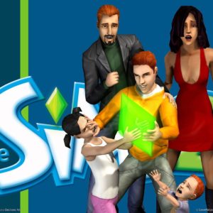 download Wallpaper blue, The Sims 2, The Sims 2.
