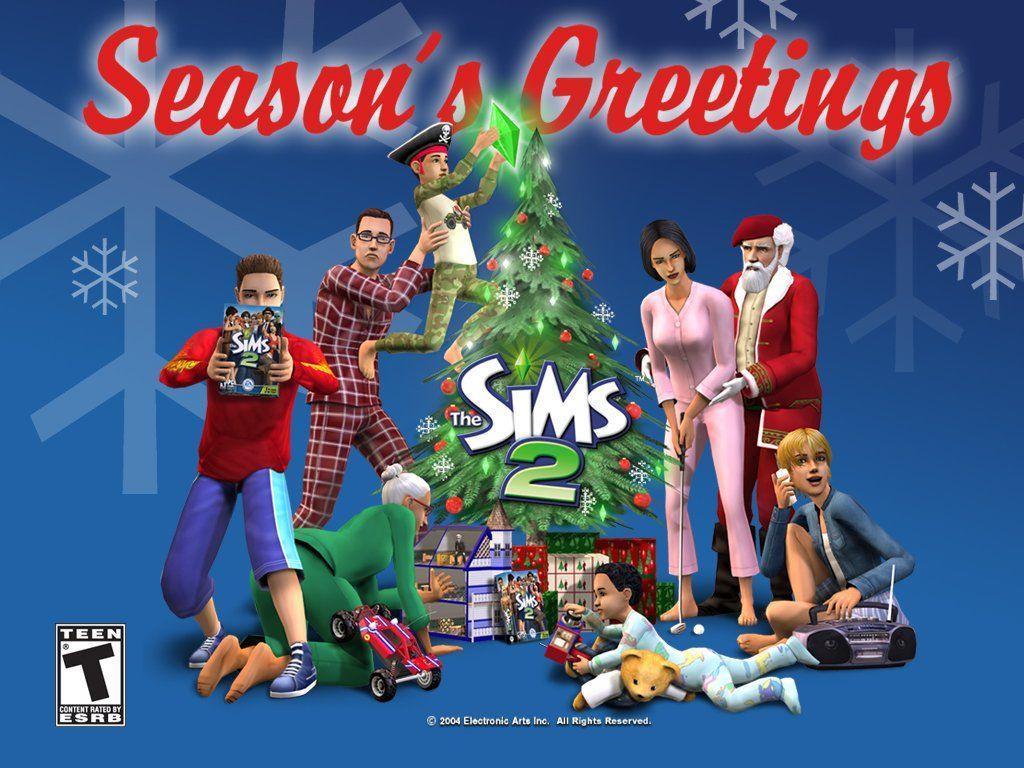 My Free Wallpapers – Games Wallpaper : The Sims 2 – Christmas
