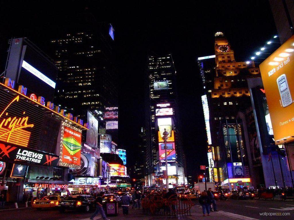 Night Times Square New York HD Wallpaper for Desktop 7345 – smakkat.