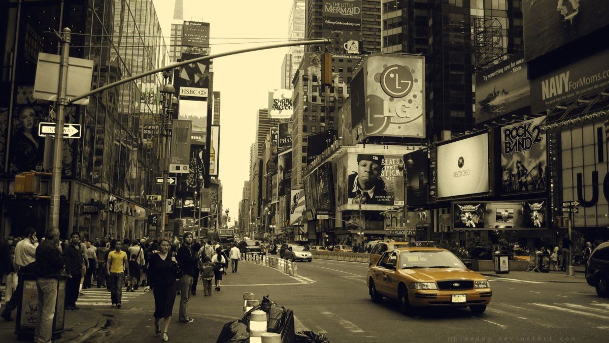New York Yellow Taxi Times Square wallpaper