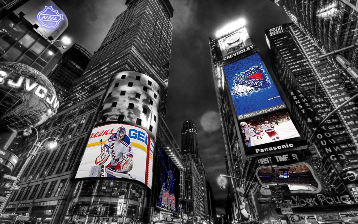 NHL New York Rangers Times Square Wallpaper by Realyze on DeviantArt