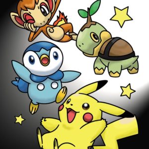 download Pikachu, Turtwig, Chimchar, and Piplup Color Page by MihaelLawliet …