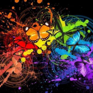 download Download wallpaper: multicolored Butterflies, butterfly wallpaper …